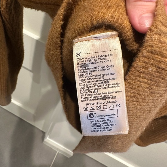 SCOTCH & SODA - Ribbed V-Neck Knit Sweater - size L - Picture 6 of 6